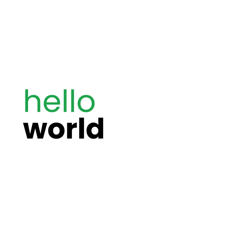 Programme "Hello World"